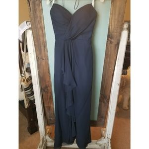 Navy blue evening dress